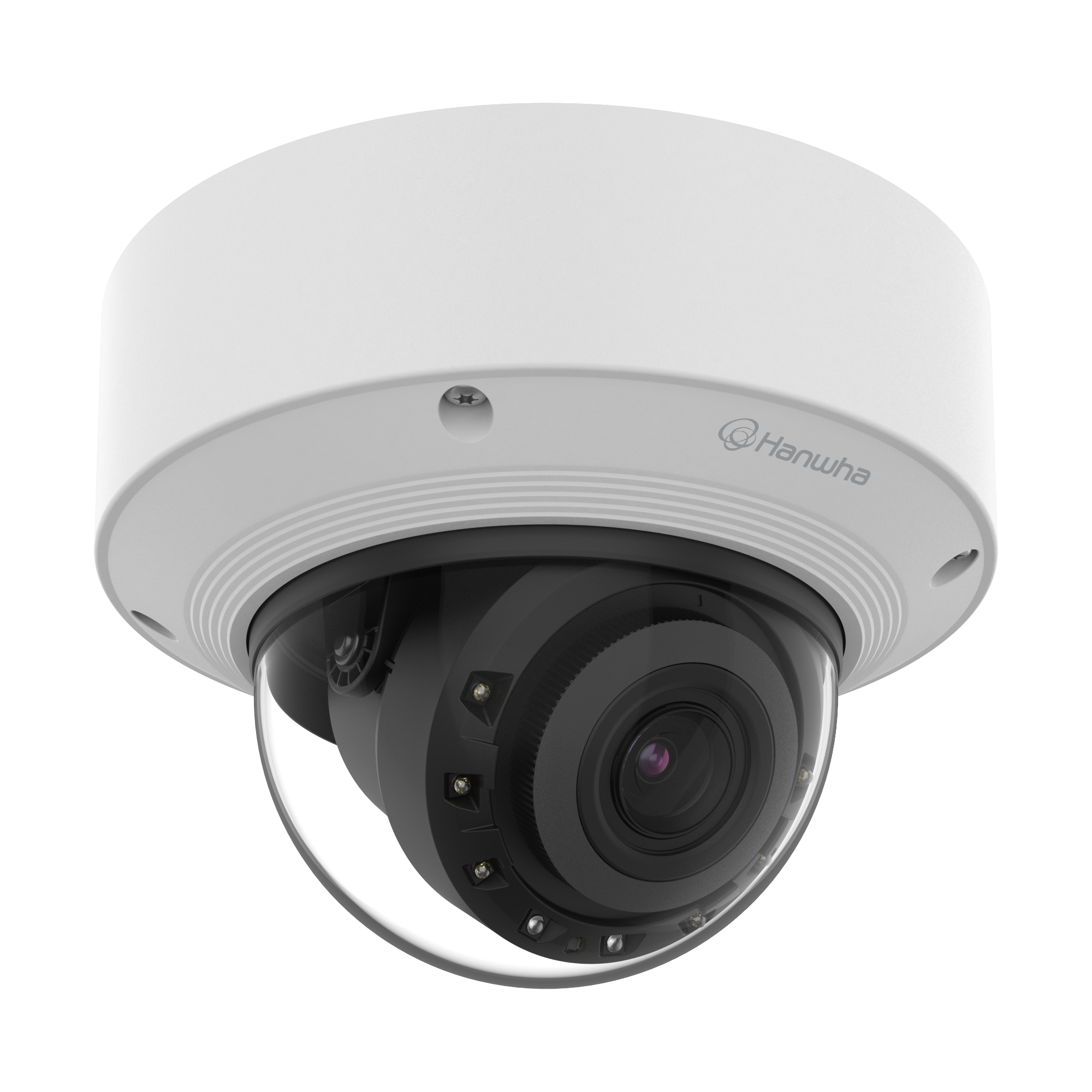 Hanwha XNV-C7083R X-Core 4MP AI IR Vandal Dome 2.8-10mm — 40m WiseIR, extremeWDR 120-150dB, IP66/IP67/IK10/NEMA4X