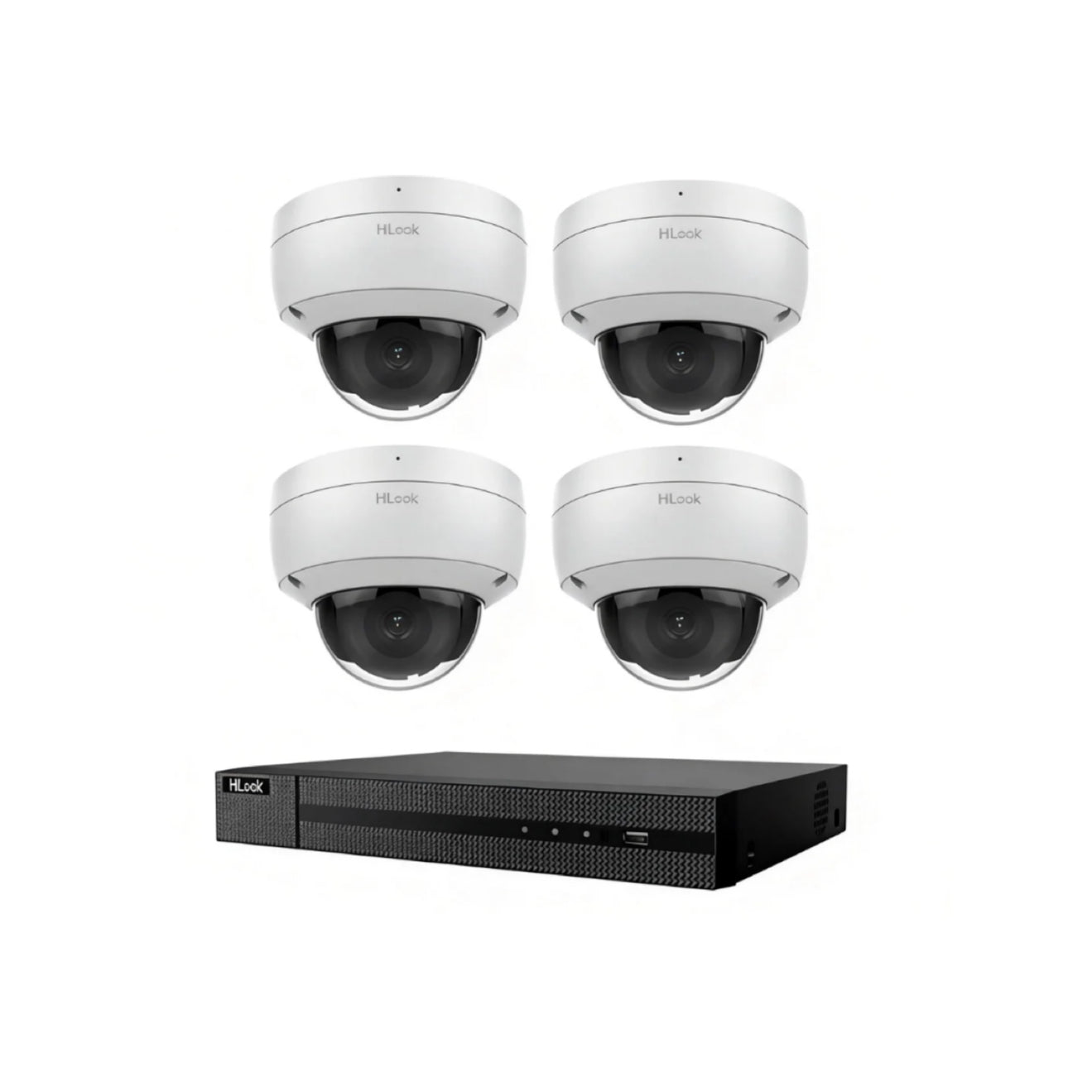 HiLook Hikvision 6MP Acusense 4 Camera 4CH Dome Kit – 4 x IPC-D261H-MU
