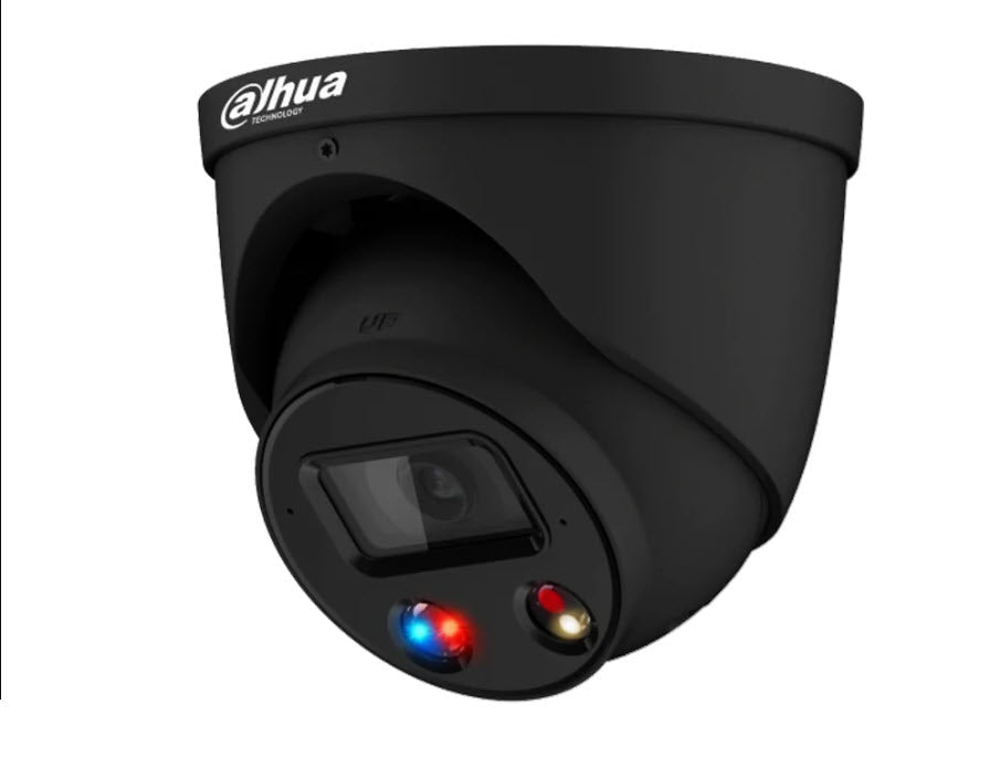 Dahua TIOC Advanced 2.0 DH-IPC-HDW3849HP-AS-PV-0280B-S3-BLK 8MP AI Active Deterrence Full color IP Turret Camera BLACK