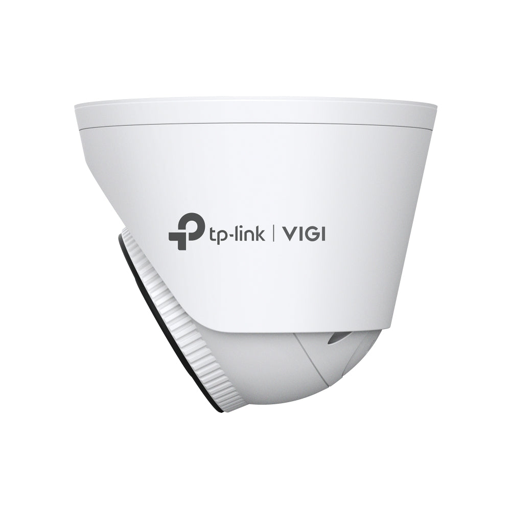 TP-Link VIGI InSight S485 white turret camera side view and adjustable housing