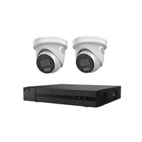 HiLook Hikvision 6MP 2 Camera Kit with 2 x AI IntelliSense, Full-Color Built-in Audio, 4CH 4K NVR