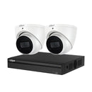 Dahua 2 x 6MP DH - IPC - HDW3666EM Turret Security Kit 50m IR 2.8mm + 4CH NVR Wizsense + 4TB HDD - SMarket