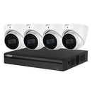 Dahua 4 x 6MP DH-IPC-HDW3666EMP-S-AUS AI Turret Security Kit 50m IR 2.8mm with Wizsense + AI 4CH NVR + 4TB HDD