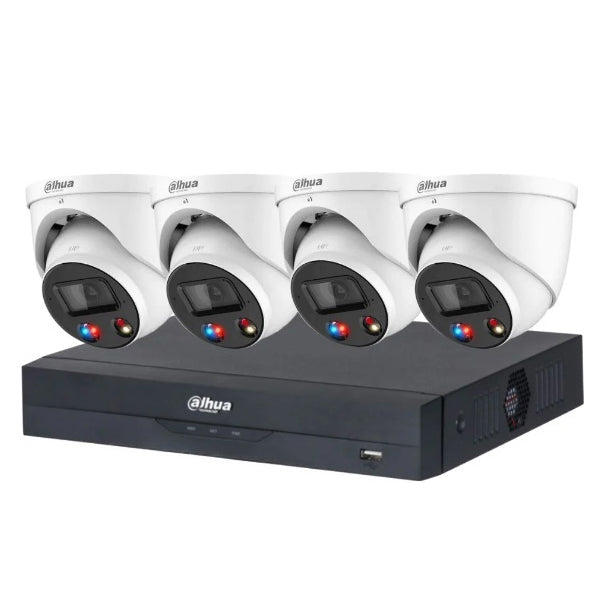 Dahua 4 x 6MP TIOC Advanced 2.0 DH-IPC-HDW3649H-AS-PV-ANZ Turret Kit 4CH NVR + 4TB HDD