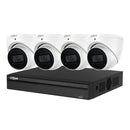 Dahua 4 x 8MP DH-IPC-HDW3866EMP-S-AUS Turret Security CCTV Kit with 4CH Wizsense NVR + 4TB HDD