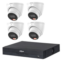 Dahua 4 x 8MP DH-IPC-HDW3867EM-S-IL-ANZ Turret Security CCTV Kit with 8CH Wizsense NVR + 4TB HDD
