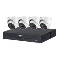 Dahua 4 x 8MP TiOC CCTV Kit: Full Colour Night Vision, Audible Warning 4CH PoE AI NVR + 4TB HDD - SMarket
