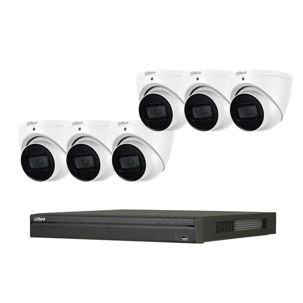 Dahua 6 x 8MP DH-IPC-HDW3866EMP-S-AUS SMD 4.0 Turret Security CCTV Kit with 8CH Wizsense NVR + 4TB HDD