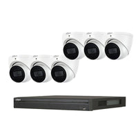 Dahua 6 x 8MP DH-IPC-HDW3866EMP-S-AUS SMD 4.0 Turret Security CCTV Kit with 8CH Wizsense NVR + 4TB HDD