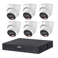 Dahua 6 x DH - IPC - HDW3867EM - S - IL - ANZ Starlight Turret Cameras, 8CH AI NVR CCTV Kit + 4TB HDD - SMarket