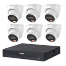 Dahua 6 x DH-IPC-HDW3867EM-S-IL-ANZ Starlight Turret Cameras, 8CH AI NVR CCTV Kit + 4TB HDD