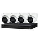 Dahua 8 MP + 4 Channels Kit: 4 x WizSense Fixed Starlight Turret Cameras, AI NVR + 4TB HDD - SMarket