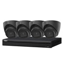Dahua 8 MP + 4 Channels Kit: 4 x WizSense Fixed Starlight Turret Cameras, AI NVR – Black + 4TB HDD - SMarket