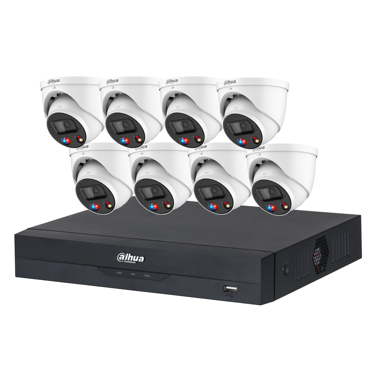Dahua 8 x 6MP TIOC DH-IPC-HDW3649H-AS-PV-ANZ Turret Kit with 8CH AI NVR + 4TB HDD