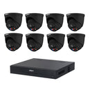 Dahua 8 x 8MP BLACK TIOC Advanced 2.0 with SMD4.0 Active Deterrance Turret Kit with 8CH Wizsense NVR + 4TB HDD