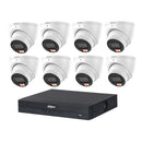 Dahua 8 x 8MP DH - IPC - HDW3867EM - S - IL - ANZ Fixed Starlight Turret Cameras, 8CH AI NVR + 4TB HDD - SMarket