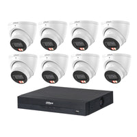 Dahua 8 x 8MP DH - IPC - HDW3867EM - S - IL - ANZ Fixed Starlight Turret Cameras, 8CH AI NVR + 4TB HDD - SMarket