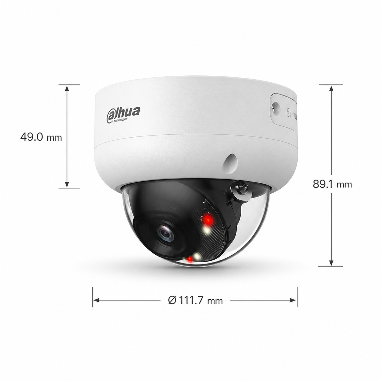 Dahua DH-IPC-HDBW3867E-AS-IL-ANZ 8MP Smart Dual Light Fixed-Focal Dome WizSense Network Camera