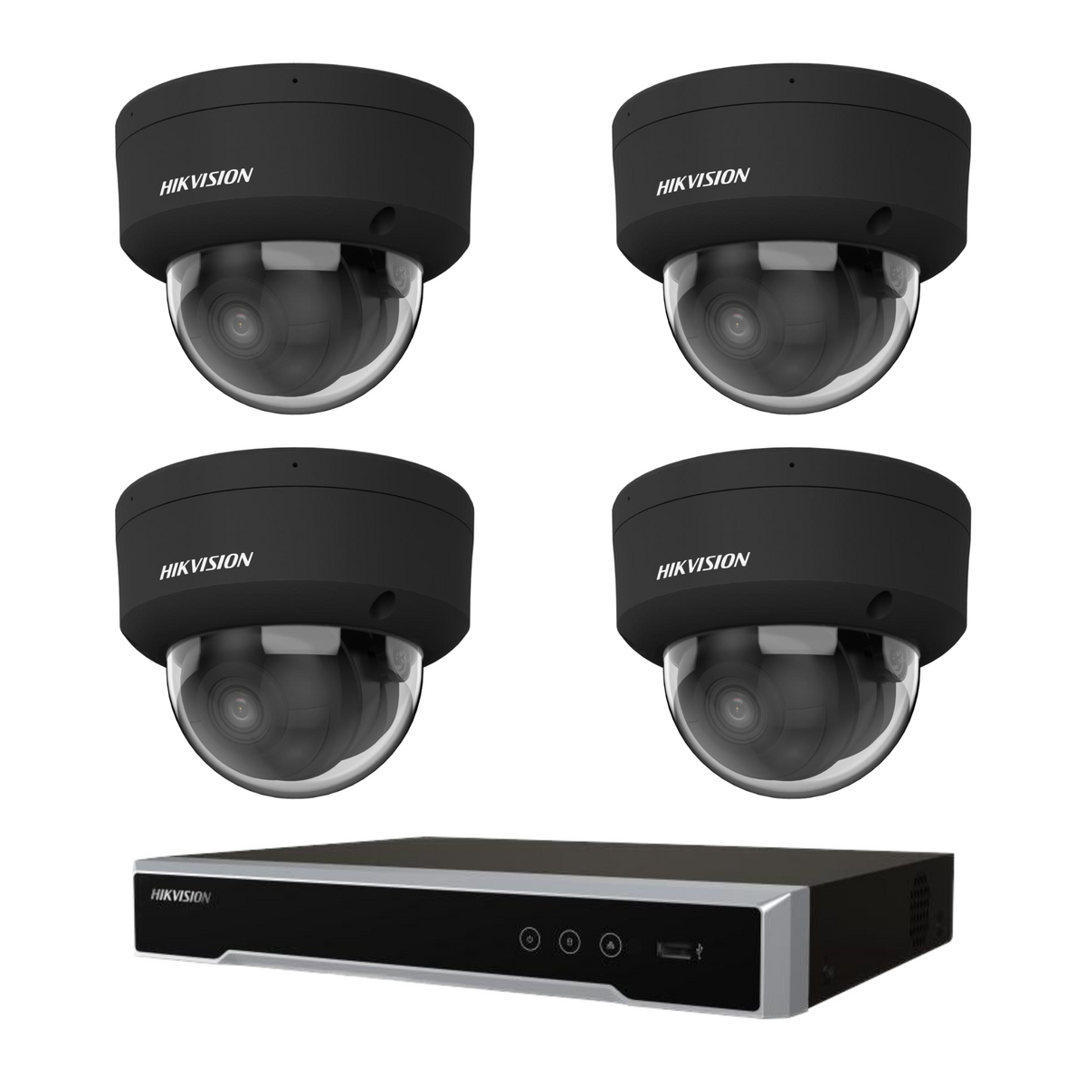Hikvision 6MP 4CH CCTV Kit: 4xDome Cameras with AcuSense + 4CH PoE NVR
