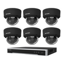 Hikvision kit with 6 black DS-2CD2166G2H-ISU cameras and recorder
