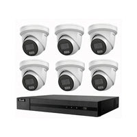 HiLook Hikvision 6MP AcuSense CCTV Kit – 6x Turret IPC-T361H-MU + 8CH PoE NVR (NVR-108MH-C/8P)