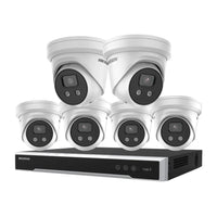 Hikvision 2 x 6MP Liveguard + 4 x 6MP & 8CH NVR CCTV Kit: 6 Turret Cameras + 8CH 8K NVR Bundle - SMarket