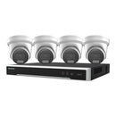Hikvision 4 x 8MP ColorVu Hybrid 2387G3 Cameras + 8CH 4K NVR (4TB) Bundle: Strobe Light, Two-way Audio, Alarm Cameras & 8 Channel NVR CCTV Kit
