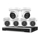 Hikvision 6 Cameras & 8 Channel CCTV Kit: 2 x 8MP ColorVu & 4 x 6MP AcuSense Turret Cameras + 8CH 8K NVR Bundle - SMarket