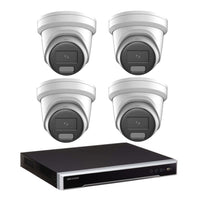 Hikvision 8MP Colorvu 3.0 Hybrid CCTV Kit: 4 x Liveguard Gen 3 Cameras + 8CH M Series NVR / 4TB - SMarket