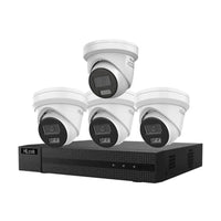 HILook 4 x 6MP Cameras CCTV Kit: 1 x Strobe & 3 x AI Turret Cameras + 4CH or 8CH NVR Bundle - SMarket