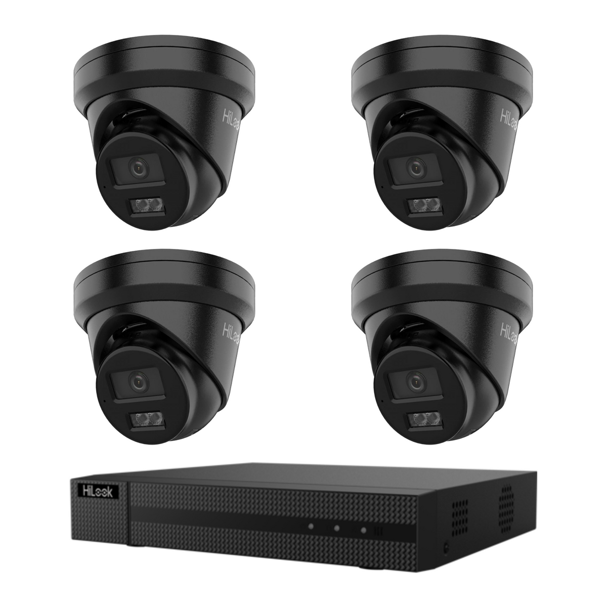 HiLook Hikvision 6MP Pro Series CCTV Kit – 4x Turret IPC-T363H-MU + 4CH PoE NVR (NVR-104MH-C/4P)