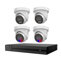HiLook Hikvision 6MP 8CH CCTV Kit with 2x Turret IP Cameras and 2x Colour Deterrence Cameras - SMarket