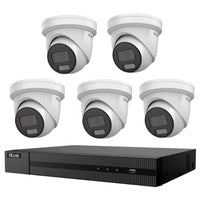 HiLook Hikvision 6MP 8CH CCTV Kit with 5x Turret IP Cameras IPC - T262H - MU - SMarket