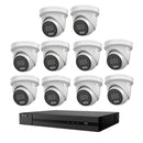 HiLook Hikvision 6MP AcuSense 16CH CCTV Kit with 10 Turret IP Cameras IPC - T262H - MU - SMarket