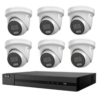 HiLook Hikvision 6MP Pro Series CCTV Kit – 6x Turret IPC - T363H - MU + 8CH PoE NVR (NVR - 108MH - C/8P) - SMarket