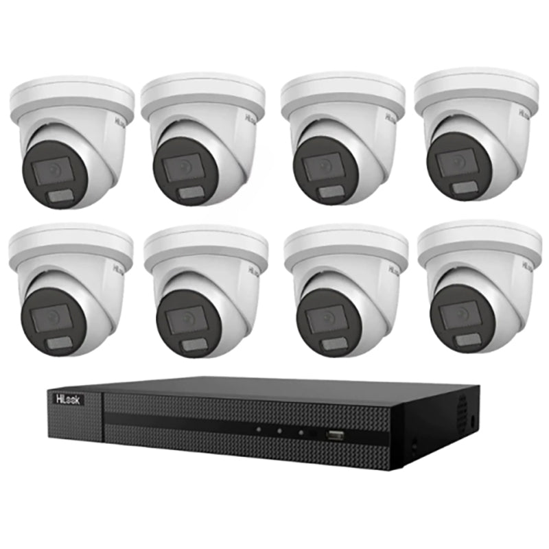 HiLook Hikvision 6MP Pro Series CCTV Kit – 8x Turret IPC-T363H-MU + 8CH PoE NVR (NVR-108MH-C/8P)