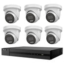 HiLook Hikvision 8MP 4K AcuSense CCTV Kit – 6x Turret IPC - T381H - MU + 8CH PoE NVR (NVR - 108MH - C - 8P) - SMarket
