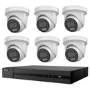 HiLook Hikvision 8MP Pro Series CCTV Kit – 6x Turret IPC - T383H - MU + 8CH PoE NVR (NVR - 108MH - C/8P) - SMarket