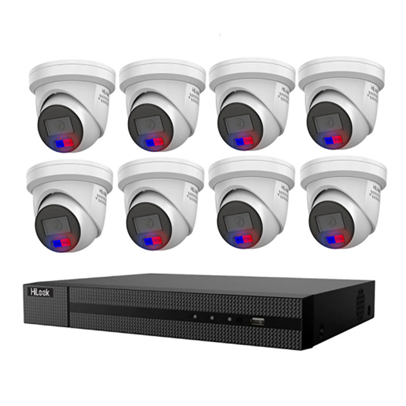 HiLook by Hikvision 8MP 4K Acusense 8 Camera , 8CH NVR Kit – ACDC All in one Camera with Colour Deterrance