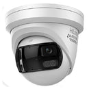 HiLook IPC-T289PH-MU/SL 8MP 180° Turret Camera with Active Blue/Red Strobe and Two-Way Audio, IR 30m 2mm