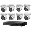 HiLook Hikvision 8MP AcuSense 16CH CCTV Kit with 8 Turret IP Cameras IPC-T282H-MU