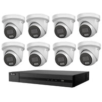 HiLook Hikvision 8MP Pro Series CCTV Kit – 8x Turret IPC-T383H-MU + 16CH PoE NVR (NVR-216MH-C/16P)