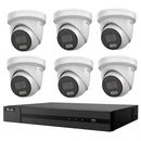 HiLook Hikvision 8MP AcuSense 8CH CCTV Kit with 6 Turret IP Cameras IPC-T282H-MU