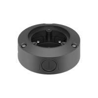 Hanwha SBO-100B1 dark grey bullet camera back box with conduit entry