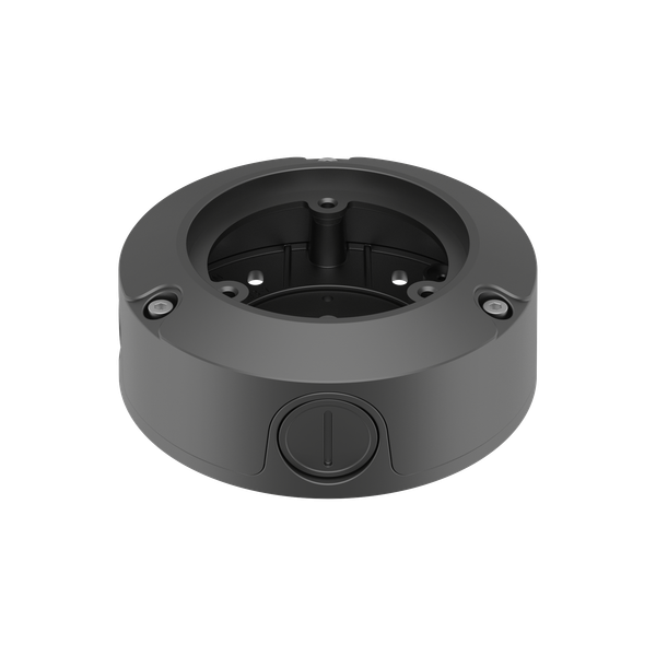 Hanwha SBO-100B1 dark grey bullet camera back box with conduit entry