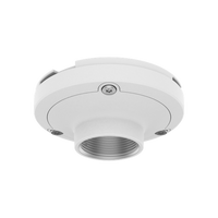 Hanwha SBP-115PFA white mount adaptor with 1.5-inch PF connection; supplied in a three-pack