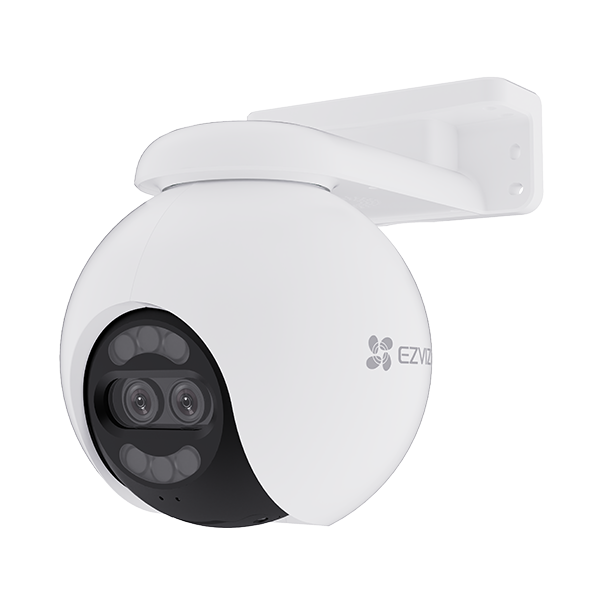 EZVIZ H80x Dual CS-H80x-R100-8G82WKFL white 4K outdoor pan and tilt camera, front angle