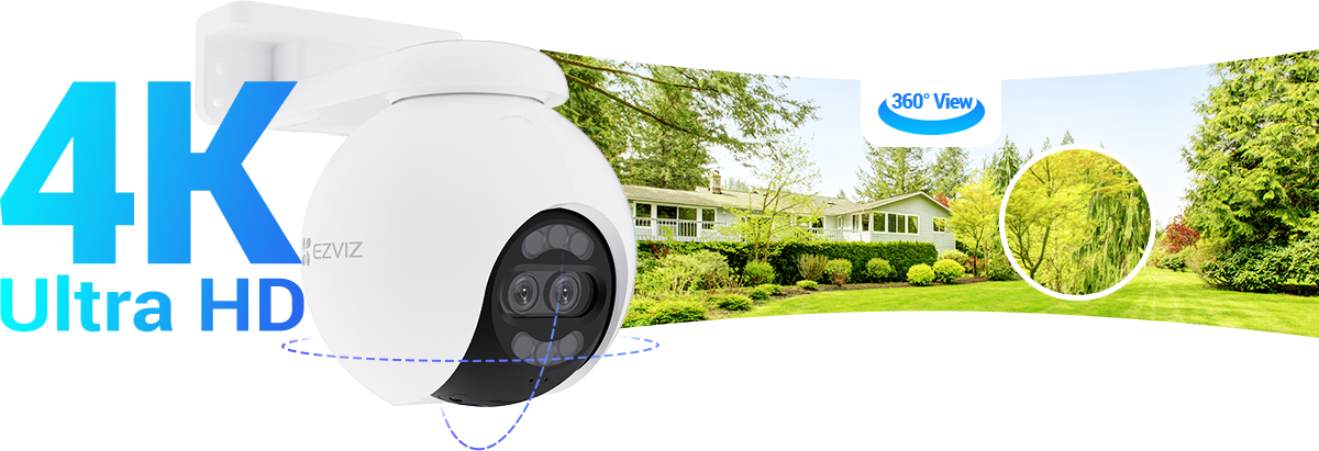 EZVIZ H80x Dual CS-H80x-R100-8G82WKFL official 4K panoramic viewing illustration