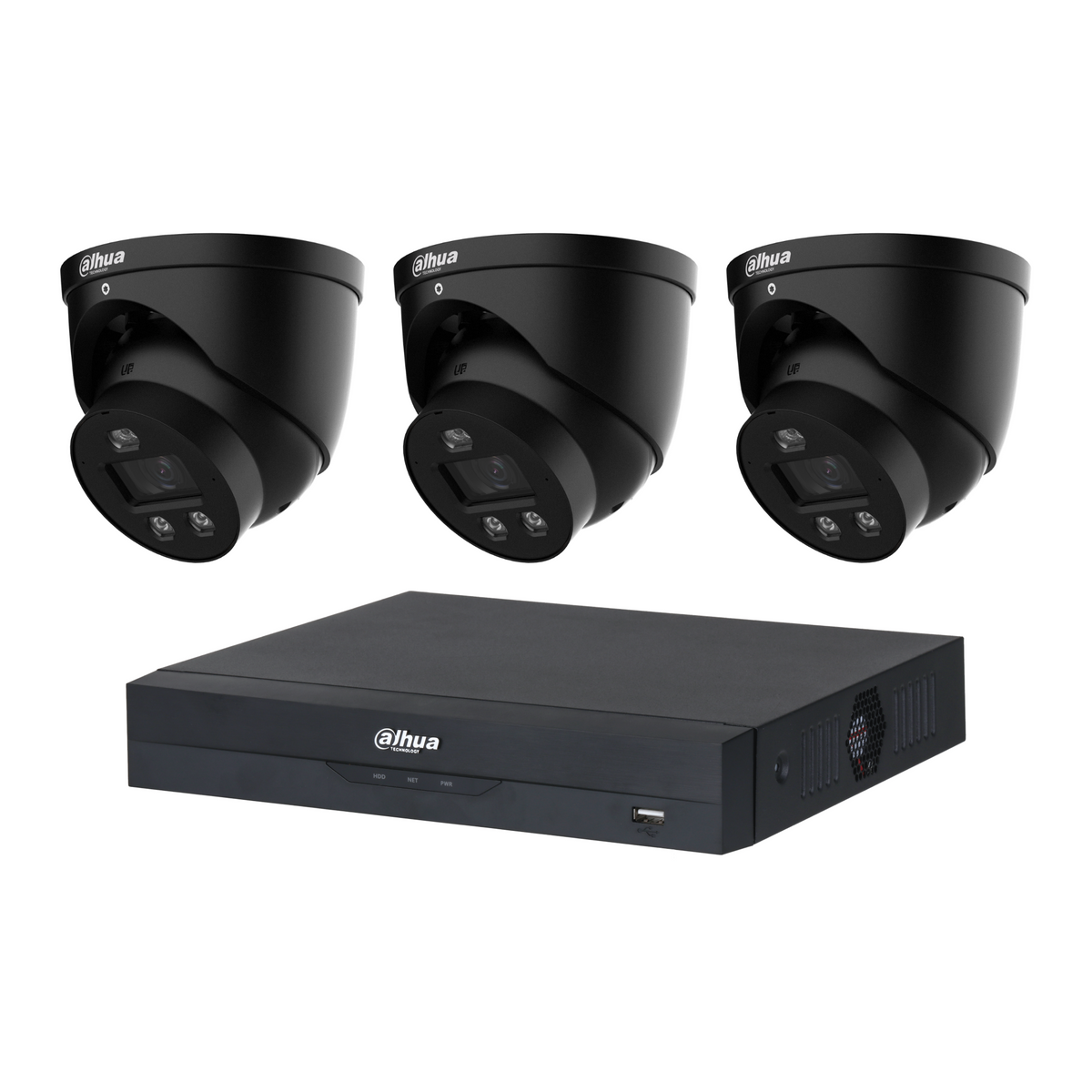 Dahua HDW3849H-PRO 3-Camera 8MP CCTV Kit + 4CH PoE NVR, No HDD