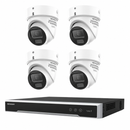 Hikvision 8MP 8CH CCTV Camera Kit: 4 x Outdoor Acusense Motorised VF Turret + 8CH NVR/4TB